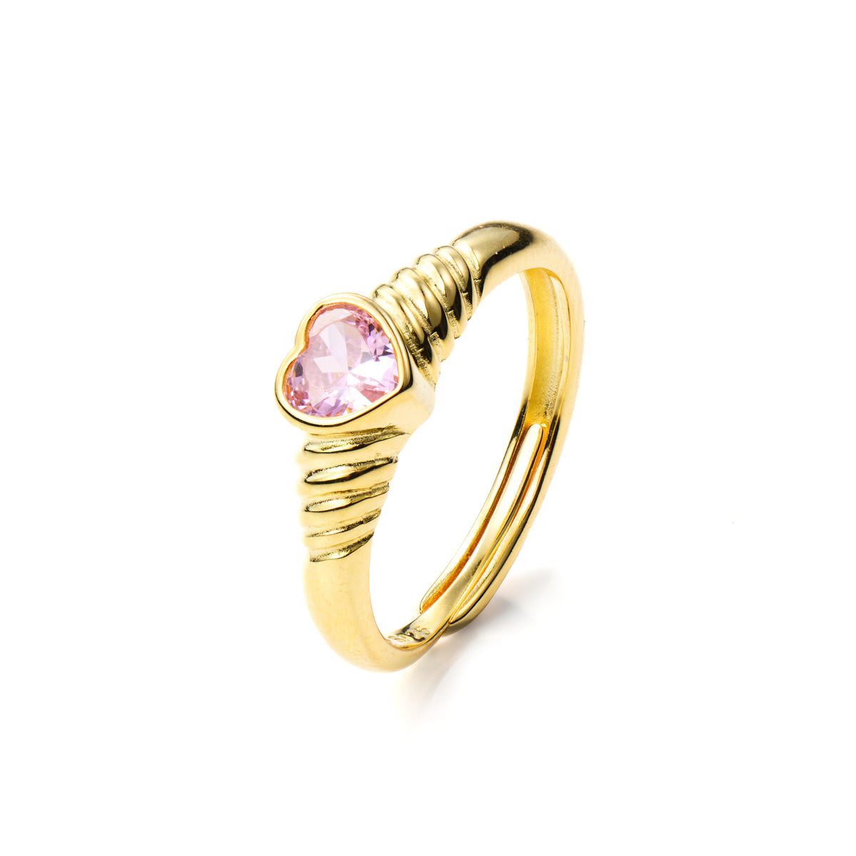 Memoires d'Amour gold plated Ring, Maison Stephanie