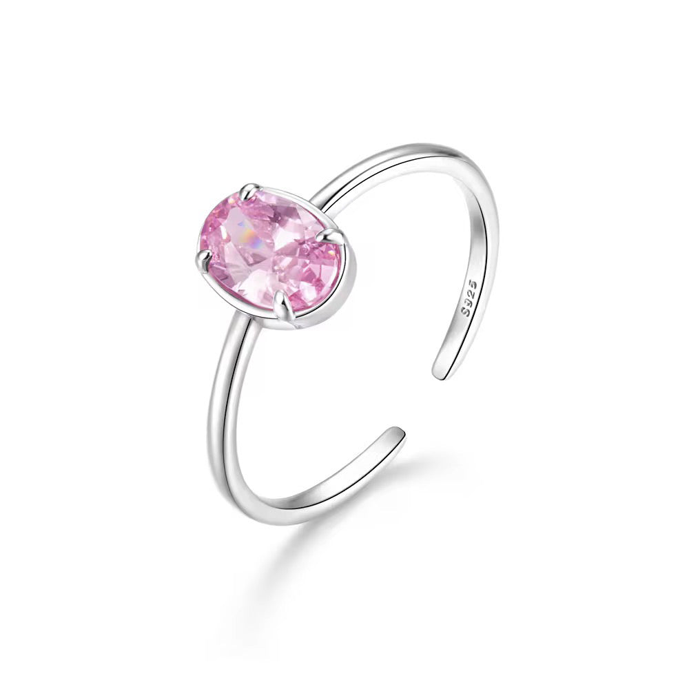 Mix and match pink silver rings