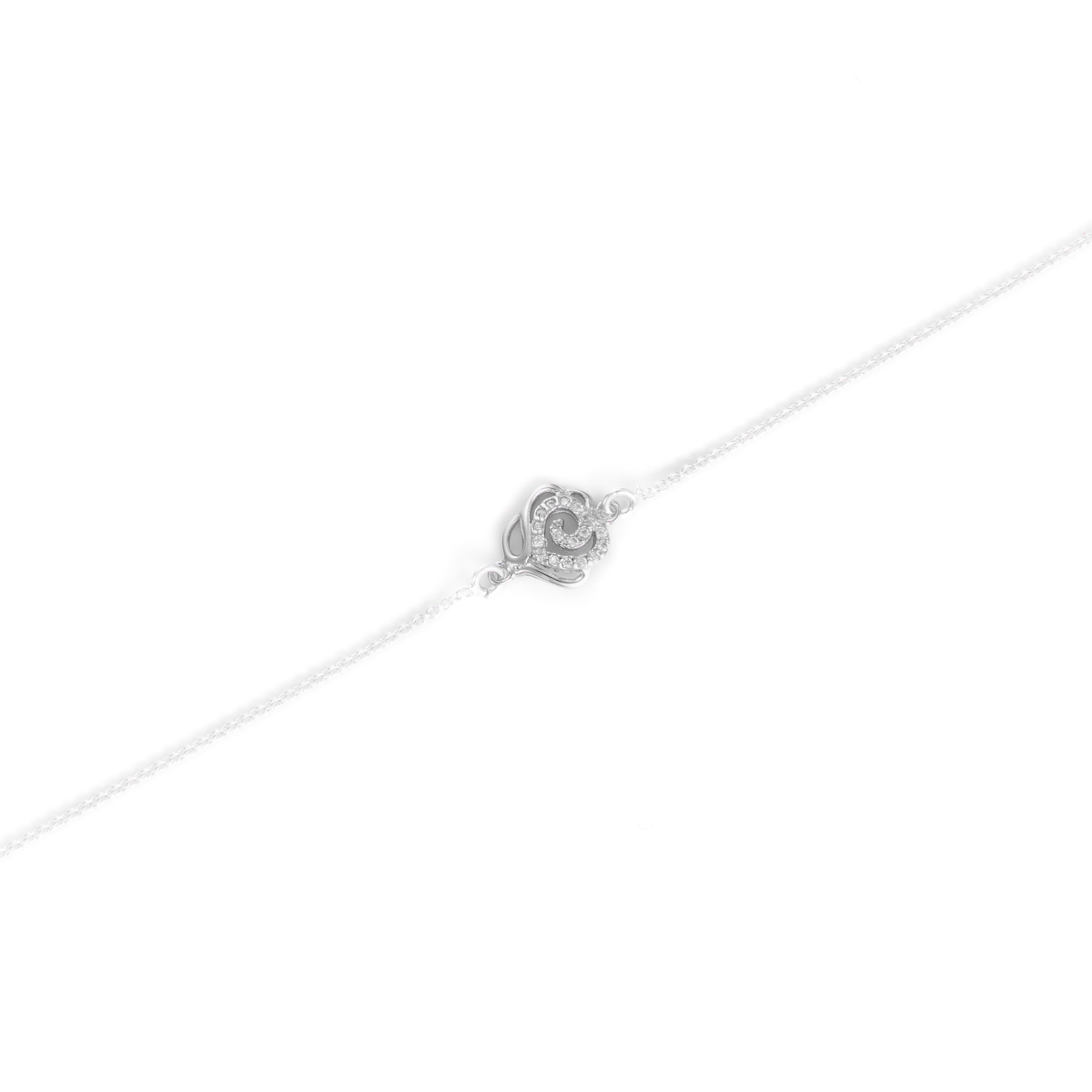 Brățară trandafir din argint 925 cu zirconii – bijuterie elegantă Maison La Stéphanie, simbol al iubirii delicate și al feminității rafinate.