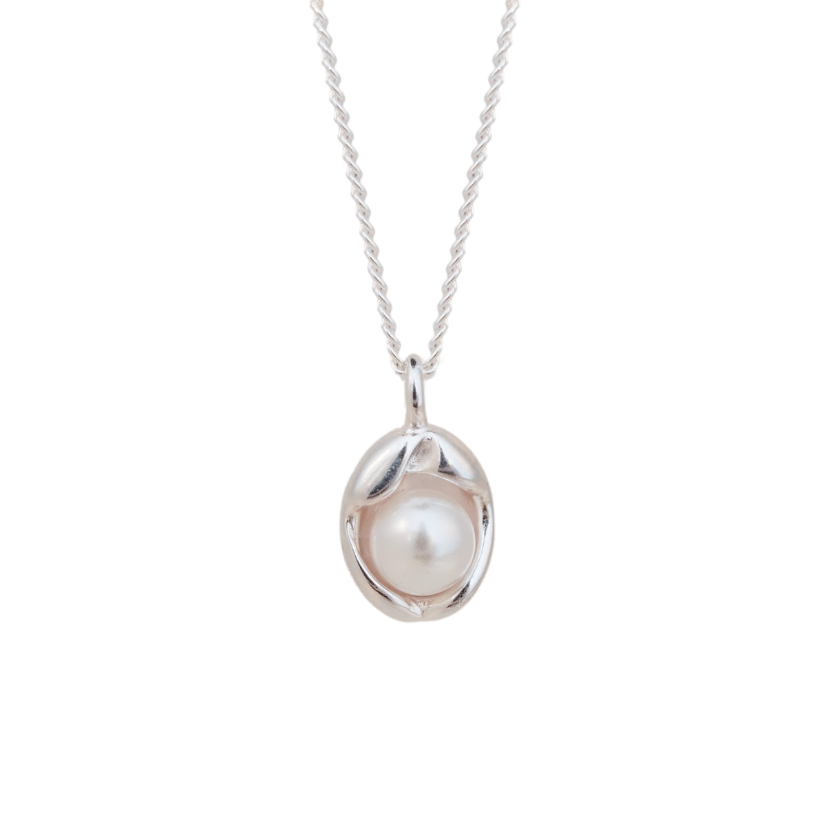 Sea Pearl Silver Necklace