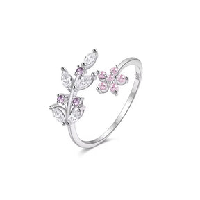 Inel floral din argint 925 cu zirconia — bijuterie feminină, delicată și elegantă, ideală pentru cadou, marca Maison La Stéphanie.