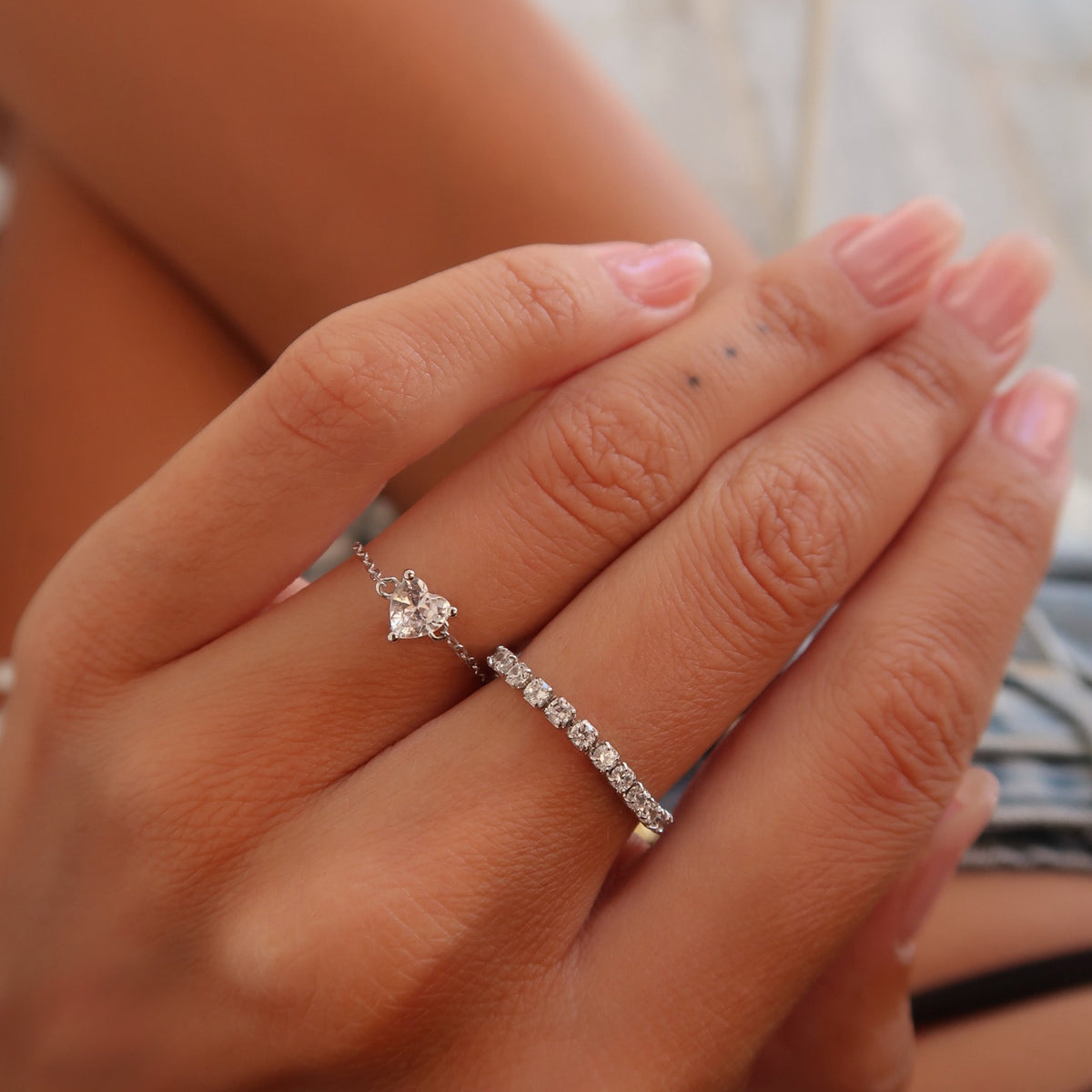 Inel ajustabil Heart din argint 925, design delicat cu inimioara – Maison La Stephanie