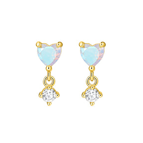 Cercei Aurora Drop din argint 925 placat cu aur, cu pietre zirconii stralucitoare in design elegant – Maison La Stephanie