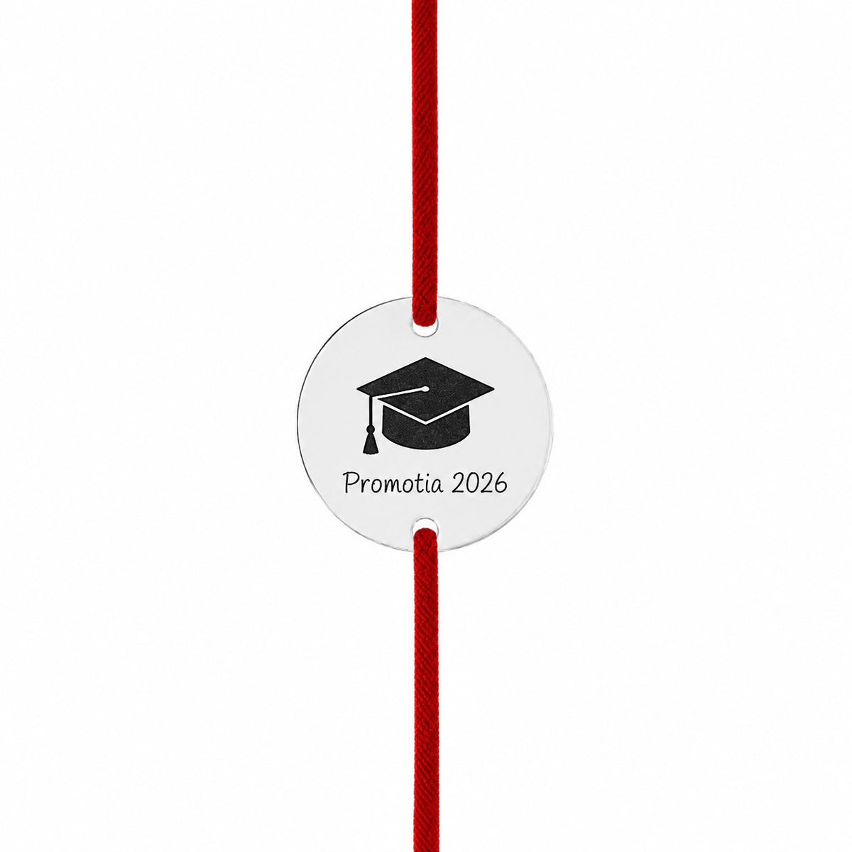 Brățară Absolvire cu bănuț de 12 mm din Argint 925. Decorată cu simbolul tocii de absolvire, această brățară este un cadou special pentru elevi, studenți și absolvenți, ideal pentru marcarea unui moment important din viață.