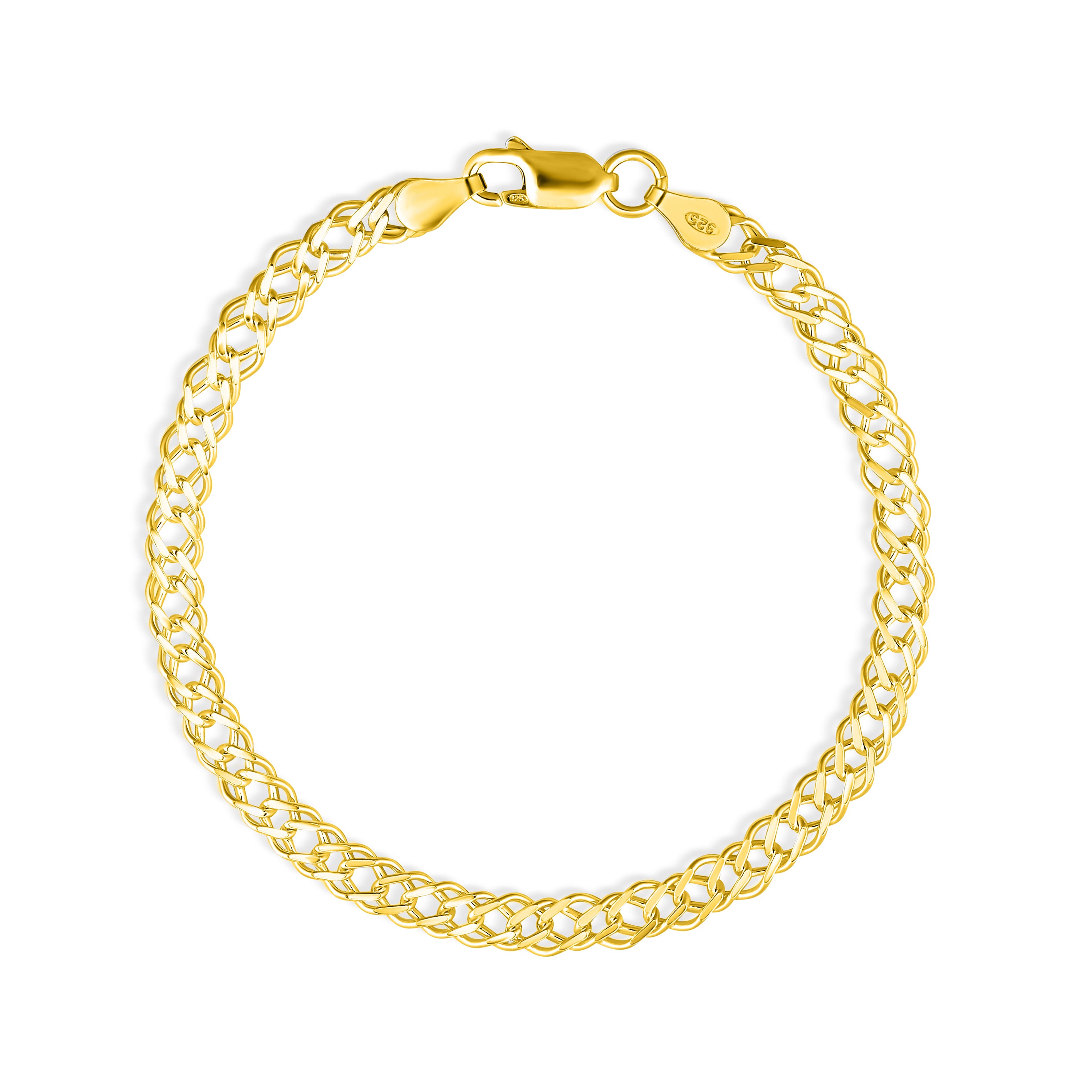 Brățară groasă din argint placat cu aur 18K pentru adolescenți sau bărbați cu încheietura subțire — o bijuterie simbolică, cu eleganță masculină.