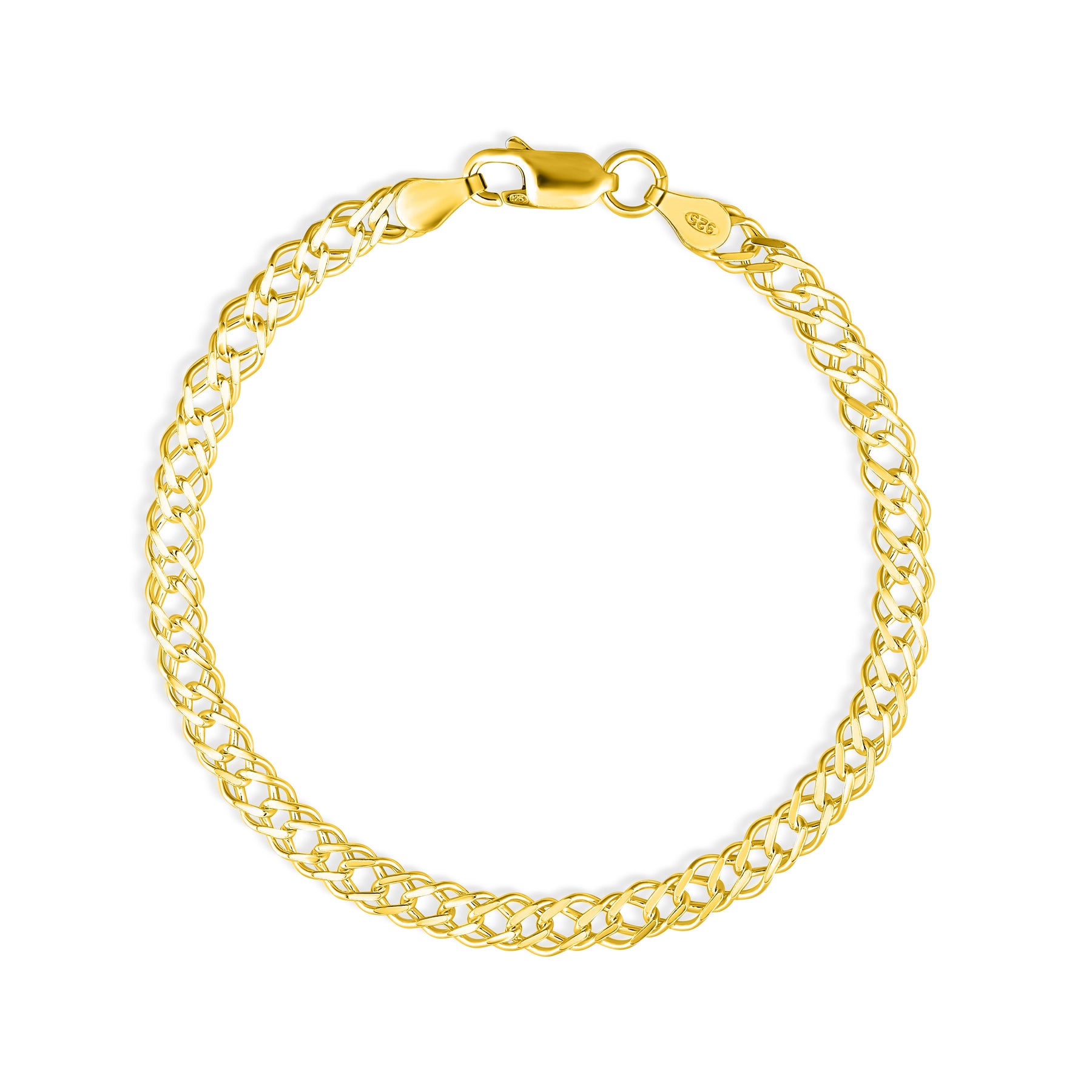 Brățară groasă din argint placat cu aur 18K pentru adolescenți sau bărbați cu încheietura subțire — o bijuterie simbolică, cu eleganță masculină.