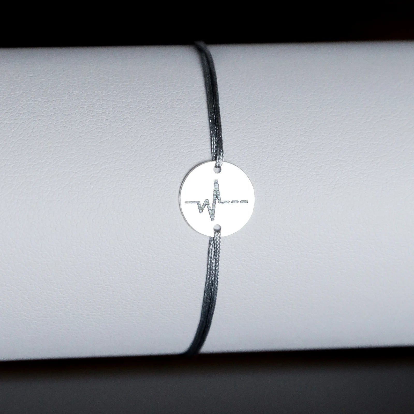 brățară personalizată bănuț 12 mm argint 925 pe șnur reglabil Maison La Stéphanie