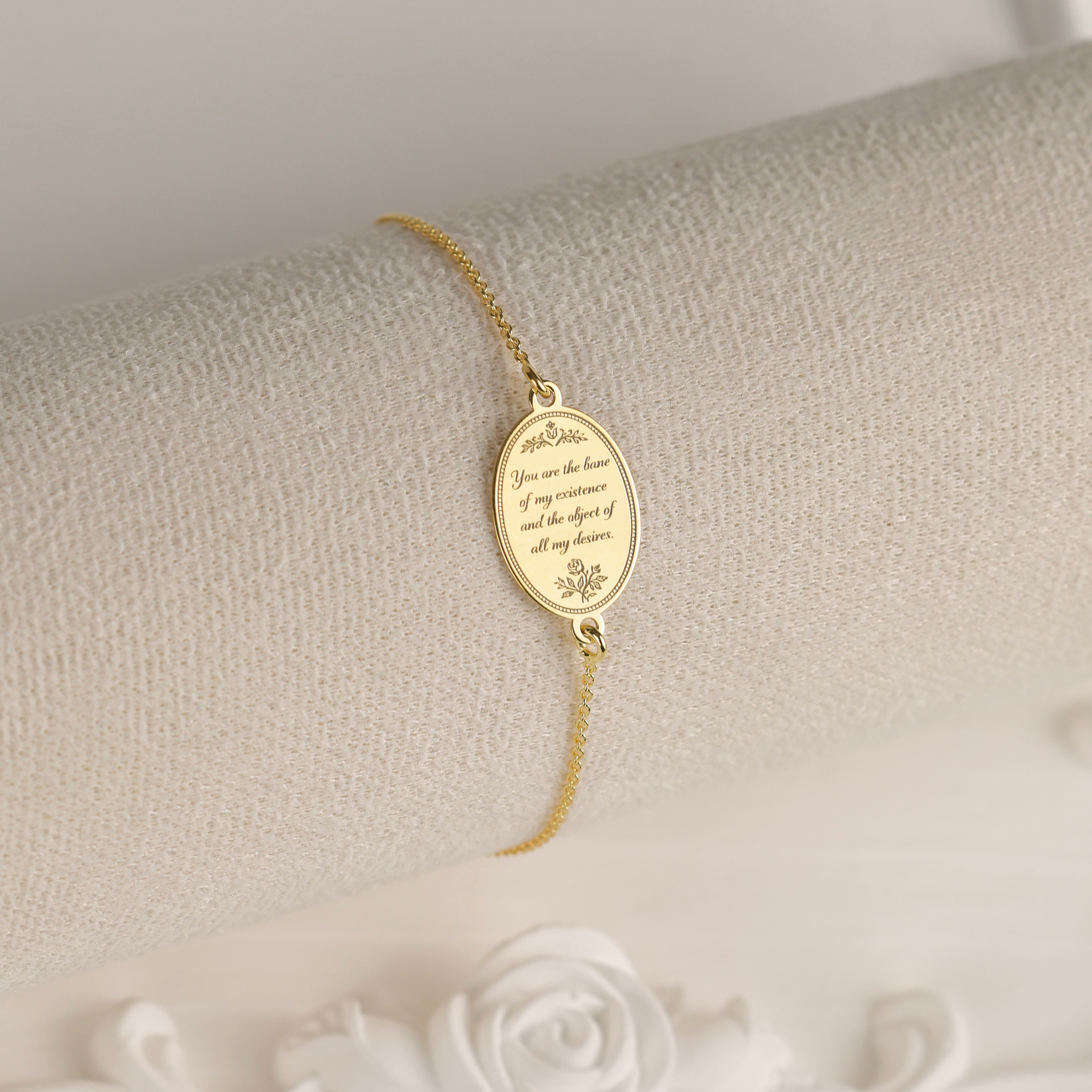 bratara argint bane of my existence pandantiv oval gravat regency love letters collection maison stephanie