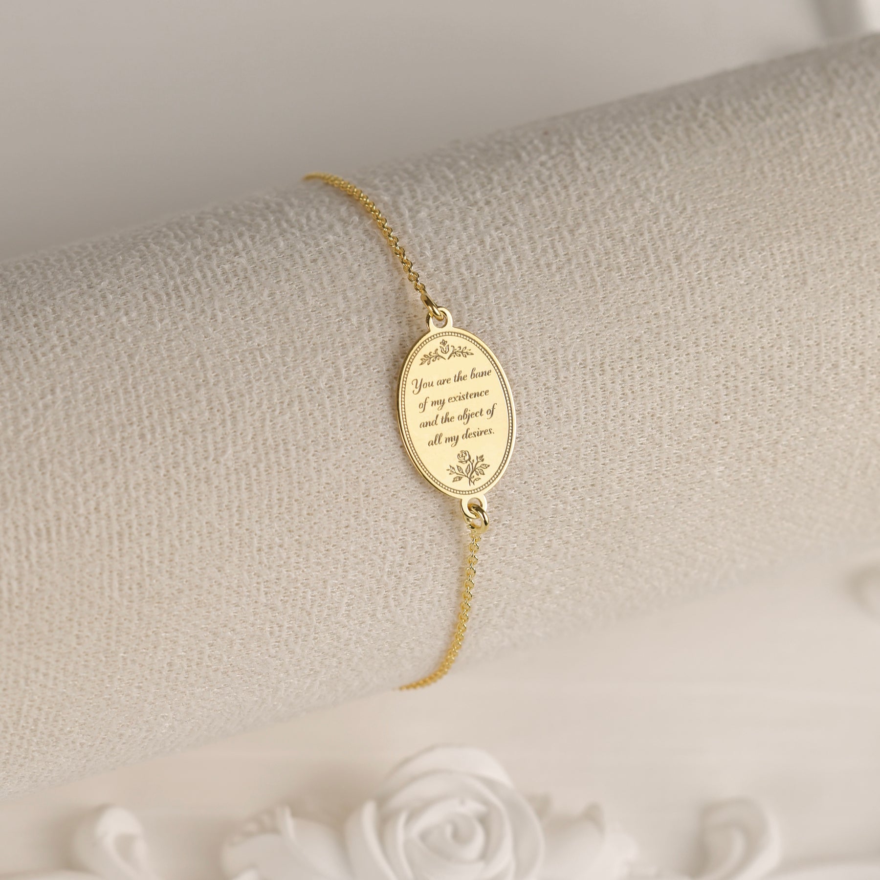 bratara argint bane of my existence pandantiv oval gravat regency love letters collection maison stephanie