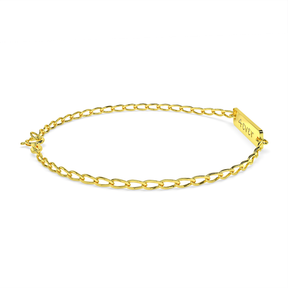 Brățară pentru bărbați din argint 925 placat cu aur 18K, personalizată prin gravură – un cadou elegant pentru iubit, soț sau tată. Bijuterie masculină Maison La Stéphanie, realizată cu atenție la detalii și stil atemporal.