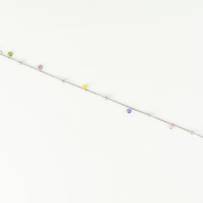 Brățară delicată din argint 925 cu pietre zirconia colorate – bijuterie fină Maison La Stéphanie, ideală pentru cadou.