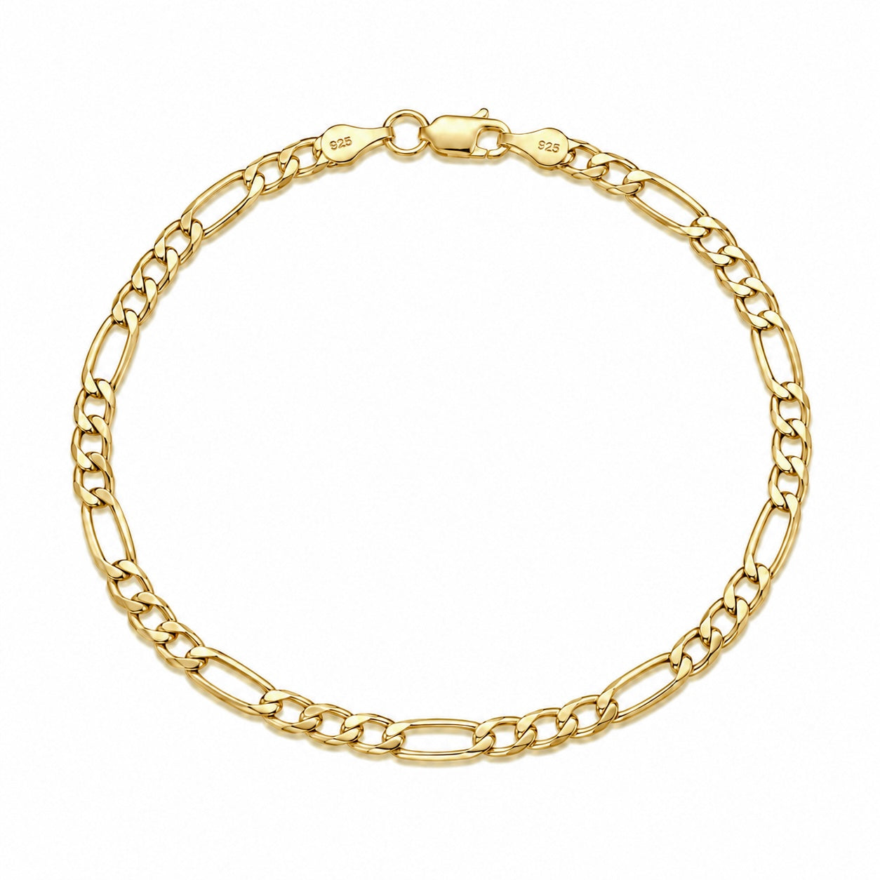 Brățară Figaro Uomo pentru Bărbați, 21 cm – Argint 925 Placat cu Aur. Brățară bărbătească cu model Figaro clasic, realizată din argint 925 placat cu aur. Un accesoriu elegant și versatil, ideal pentru purtare zilnică sau cadou.