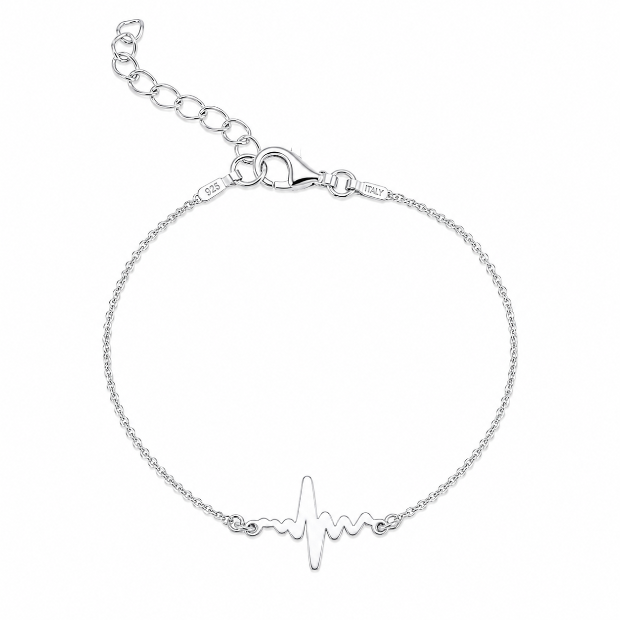 Brățară Heartbeat din argint 925, cu design minimalist inspirat de ritmul inimii. Bijuterie delicată și modernă pentru purtare zilnică, MAISON Stéphanie.