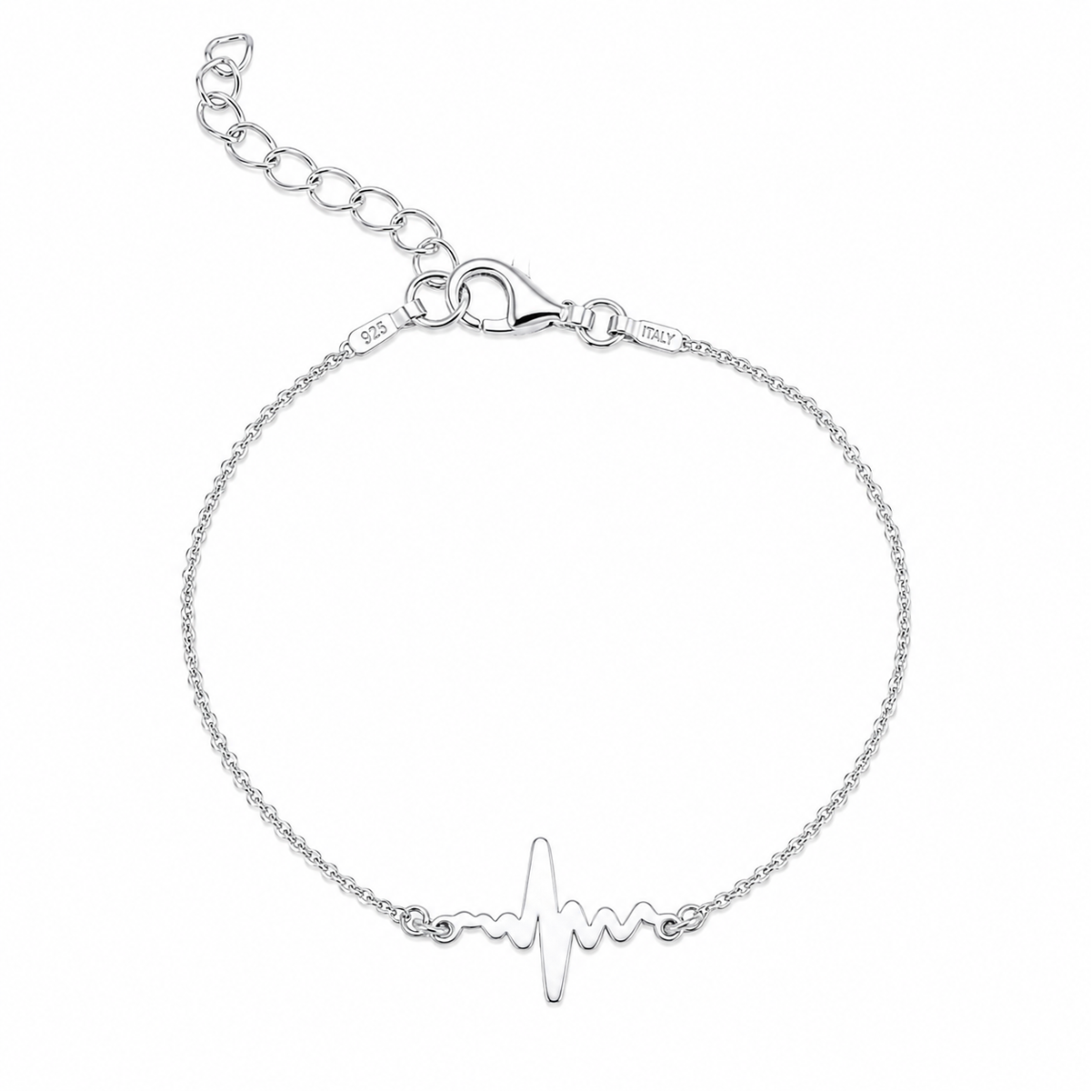 Brățară Heartbeat din argint 925, cu design minimalist inspirat de ritmul inimii. Bijuterie delicată și modernă pentru purtare zilnică, MAISON Stéphanie.