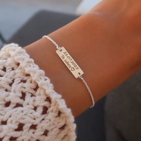 bratara personalizata placuta argint 925 Maison La Stephanie gravura cadou elegant