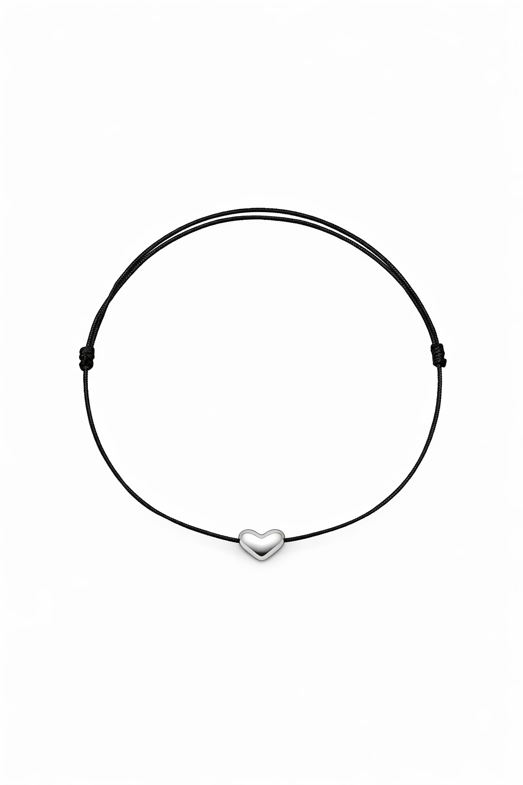 bratara petite amour pe snur ajustabil cu charm inimioara argint 925