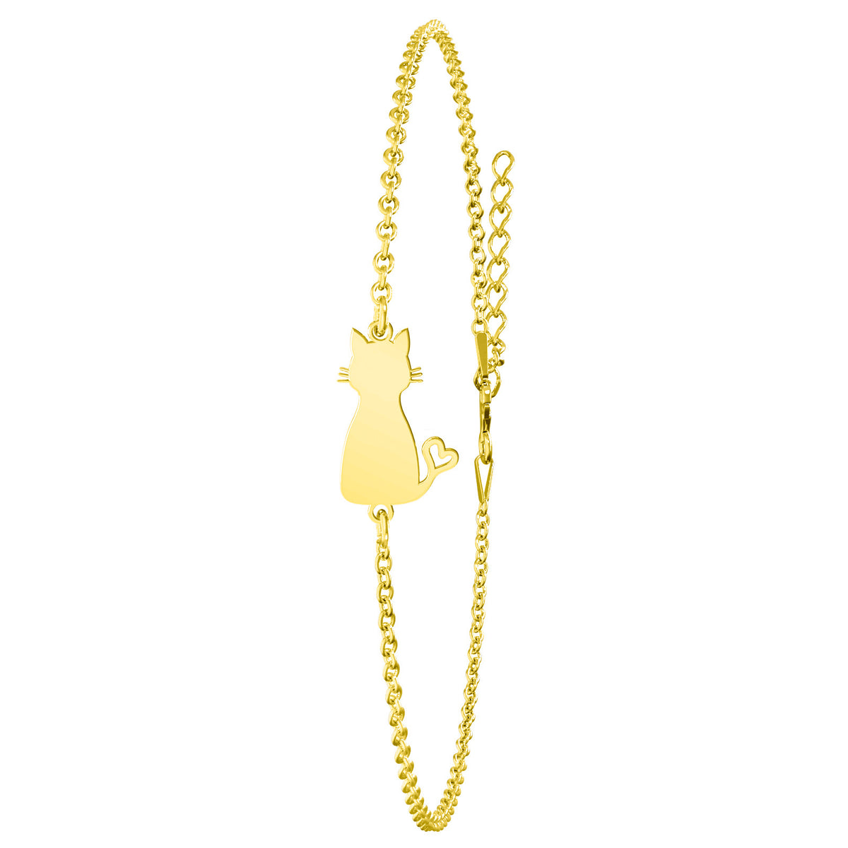 bratara din argint suflat cu aur si pisica Maison la Stephanie
