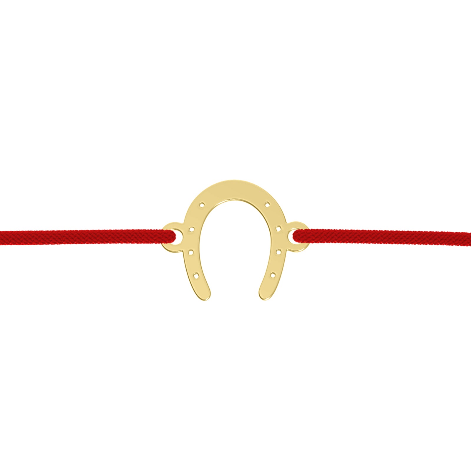 martisor cu snur reglabil si potcoava argint placat cu aur maison la stephanie