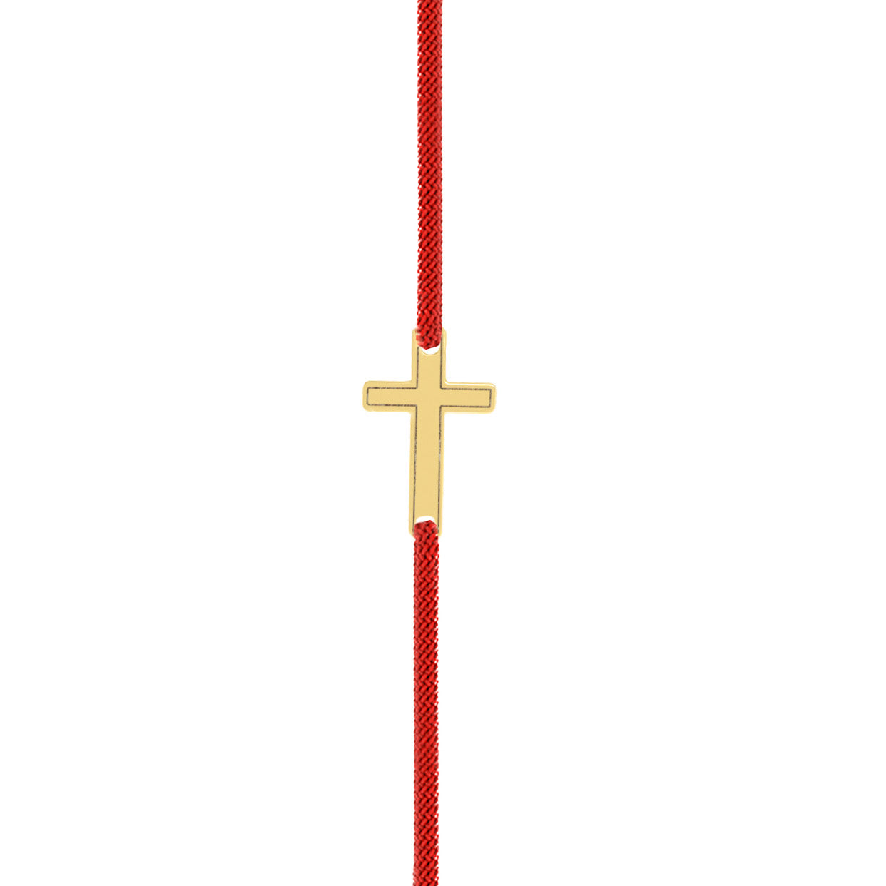 bratara cu snur reglabil si cruce din aur maison la stephanie