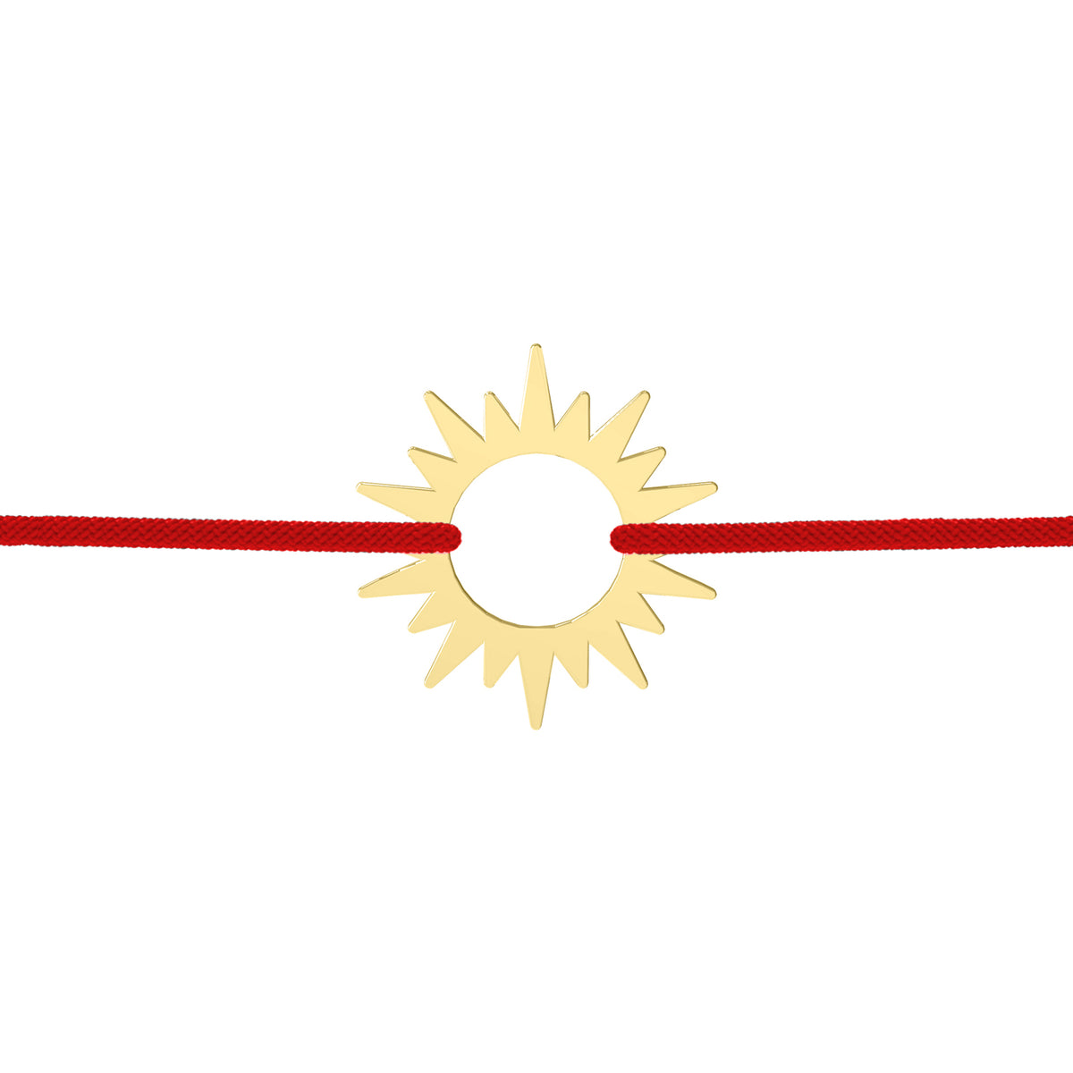 martisor cu snur reglabil si soare argint placat cu aur maison la stephanie