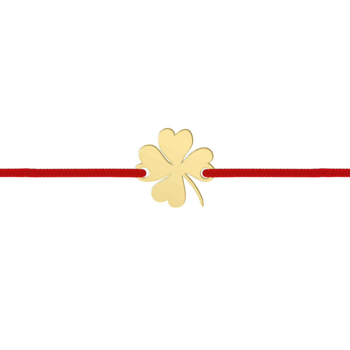 martisor cu snur reglabil si trifoi argint placat cu aur maison la stephanie