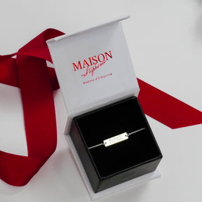 bratara personalizata placuta argint 925 Maison La Stephanie gravura text cadou elegant