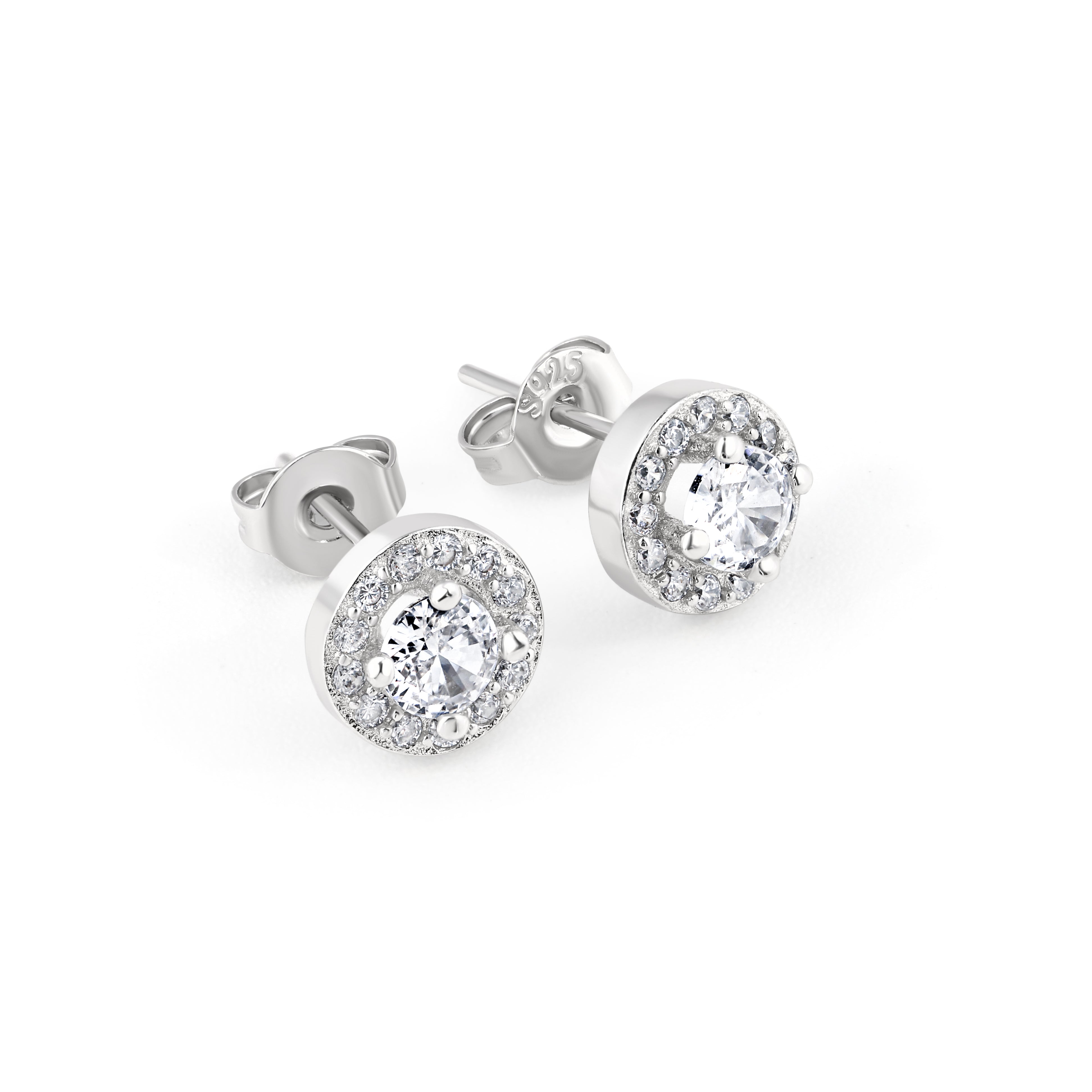 Cercei eleganți din argint 925 cu zirconia, bijuterie rafinată și cadou ideal pentru femei, marca Maison La Stéphanie.