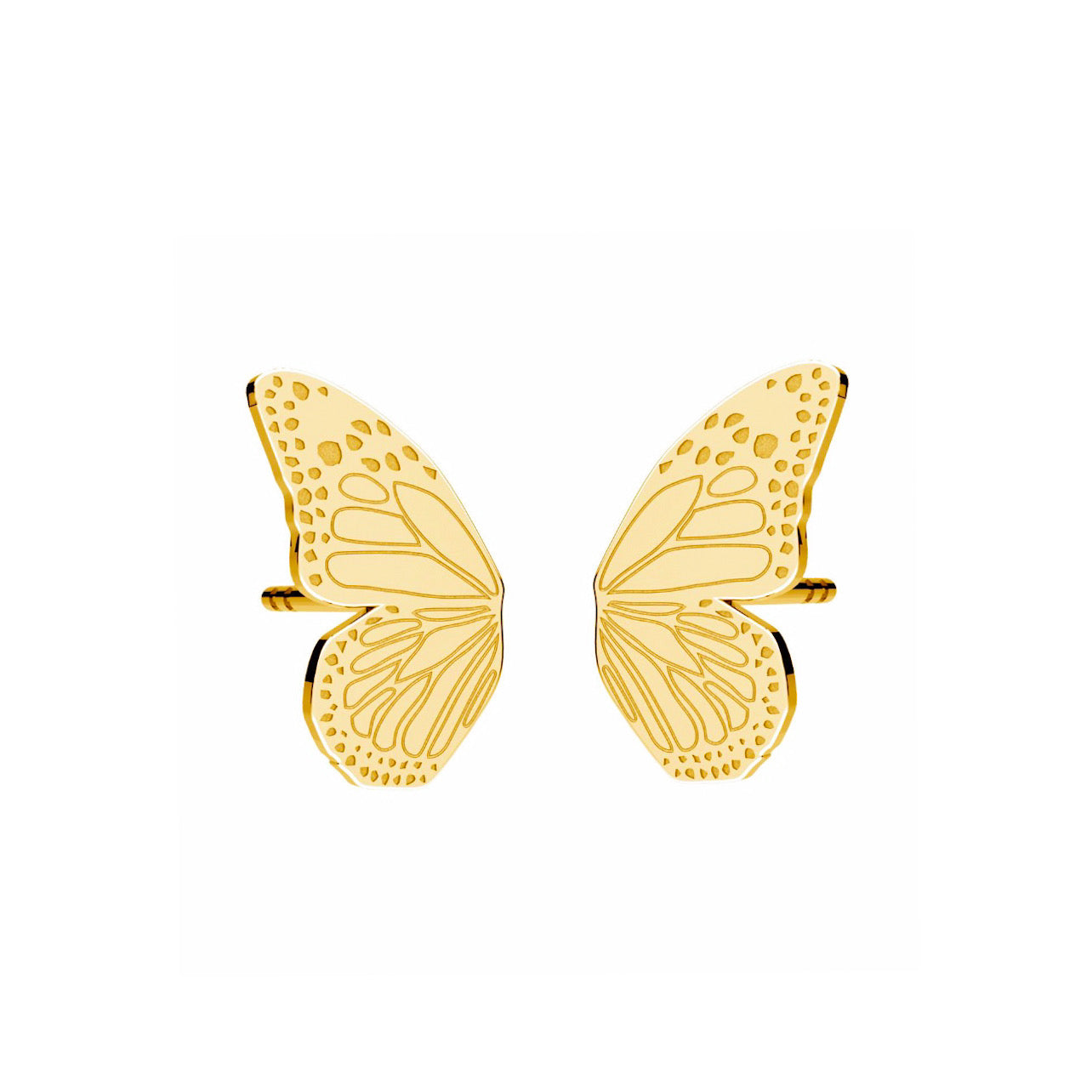 Cercei Aripi de fluture din argint 925 placat cu aur, design delicat cu zirconii stralucitoare – Maison La Stephanie