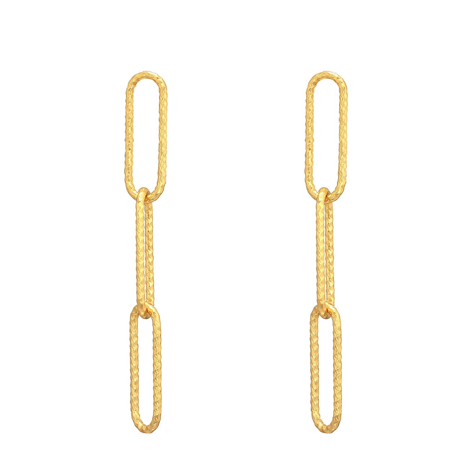 Cercei Chain din argint 925 placat cu aur 18K – bijuterii elegante și minimaliste, perfecte pentru un look sofisticat și rafinat. Maison La Stéphanie.