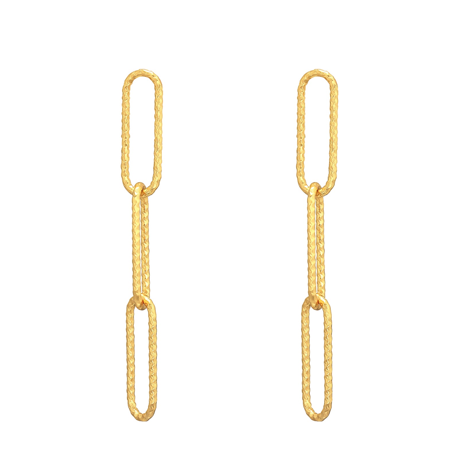 Chain 925 Silver Earrings, gold plated