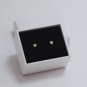 Cercei argint placat cu aur LITTLE HEART 