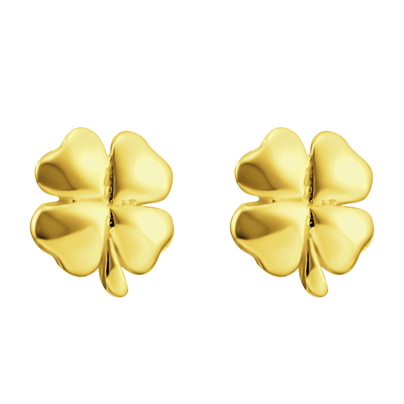 cercei cu trifoi din argint placat cu aur Maison Stephanie