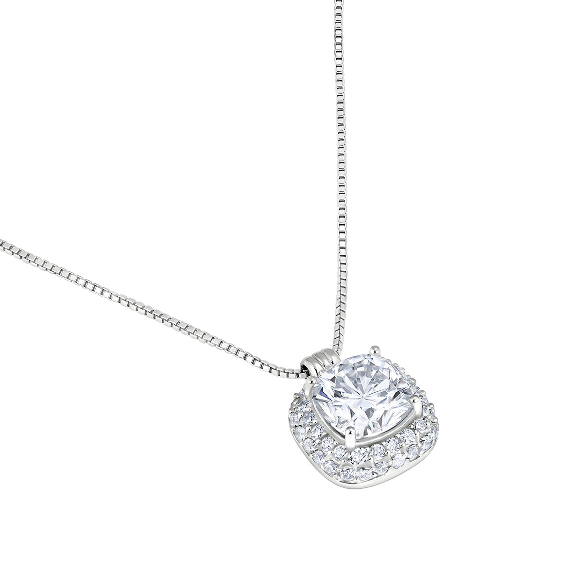 Colier Monaco Stardust cu pietre moissanit de 1,2 ct, argint 925 placat cu rodiu