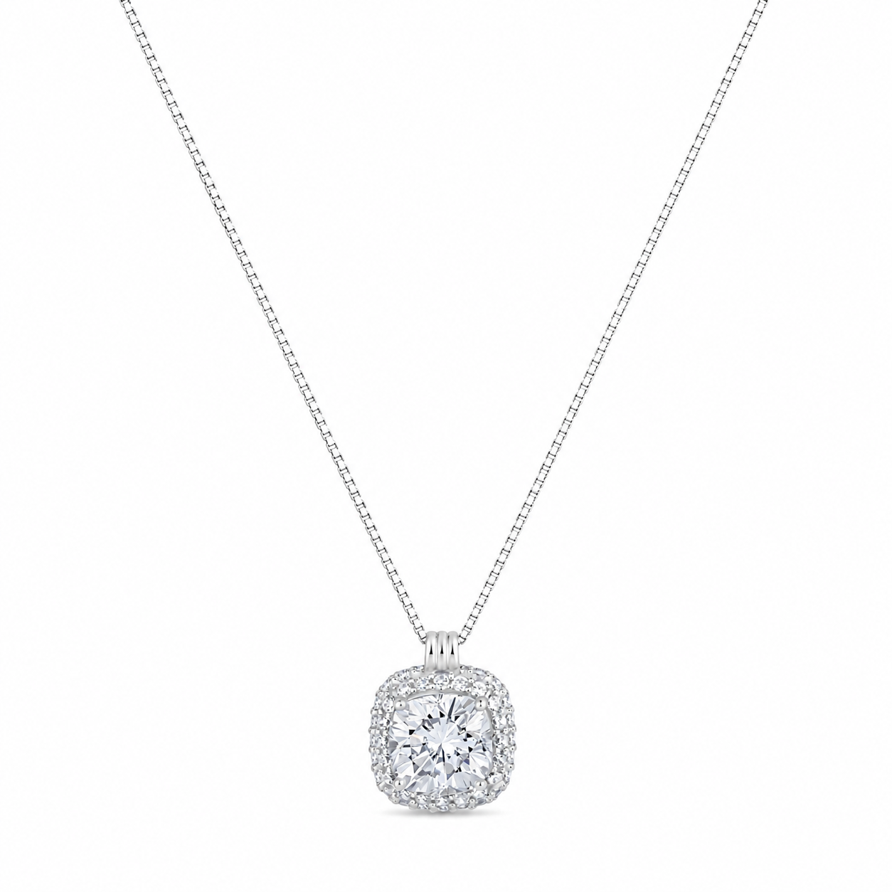 Monaco Stardust Halskette mit 1,2 ct Moissanit, rhodiniertes 925er Sterlingsilber