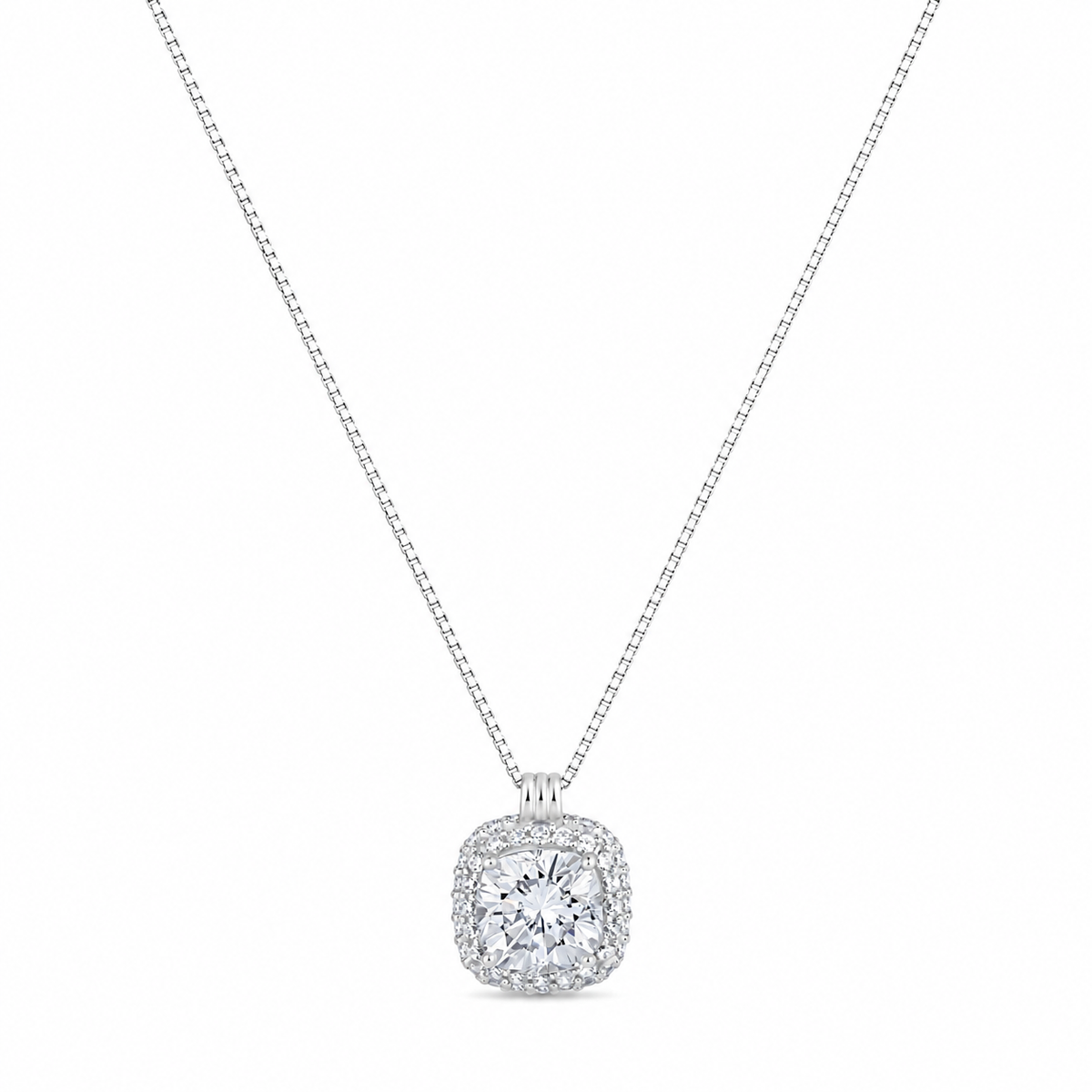 Colier Monaco Stardust cu pietre moissanit de 1,2 ct, argint 925 placat cu rodiu
