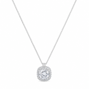 Monaco Stardust Halskette mit 1,2 ct Moissanit, rhodiniertes 925er Sterlingsilber