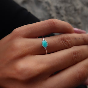 Inel elegant din argint 925 cu piatră semiprețioasă amazonit – bijuterie fină Maison La Stéphanie, ideală pentru femei care iubesc naturalețea și echilibrul. Cadou perfect pentru iubitoare de pietre semiprețioase.