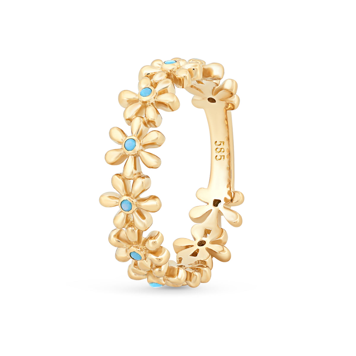 inel din aur 14k inspirat de stilul italian bijuterie florala delicata cu zirconiu cadou rafinat pentru femei elegante