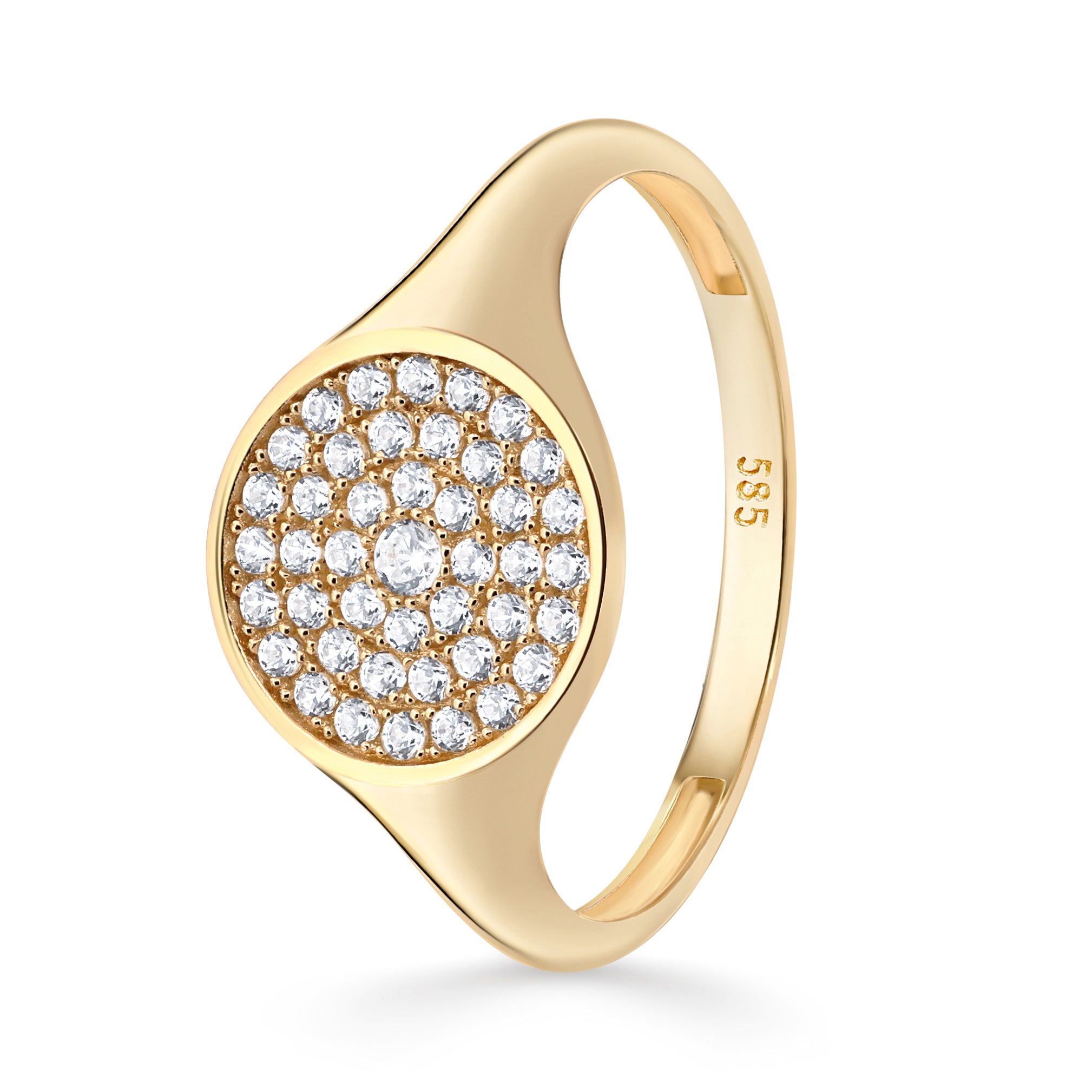 inel din aur 14k cu zirconiu tip diamant design sofisticat cadou elegant pentru femei bijuterie rafinata si moderna