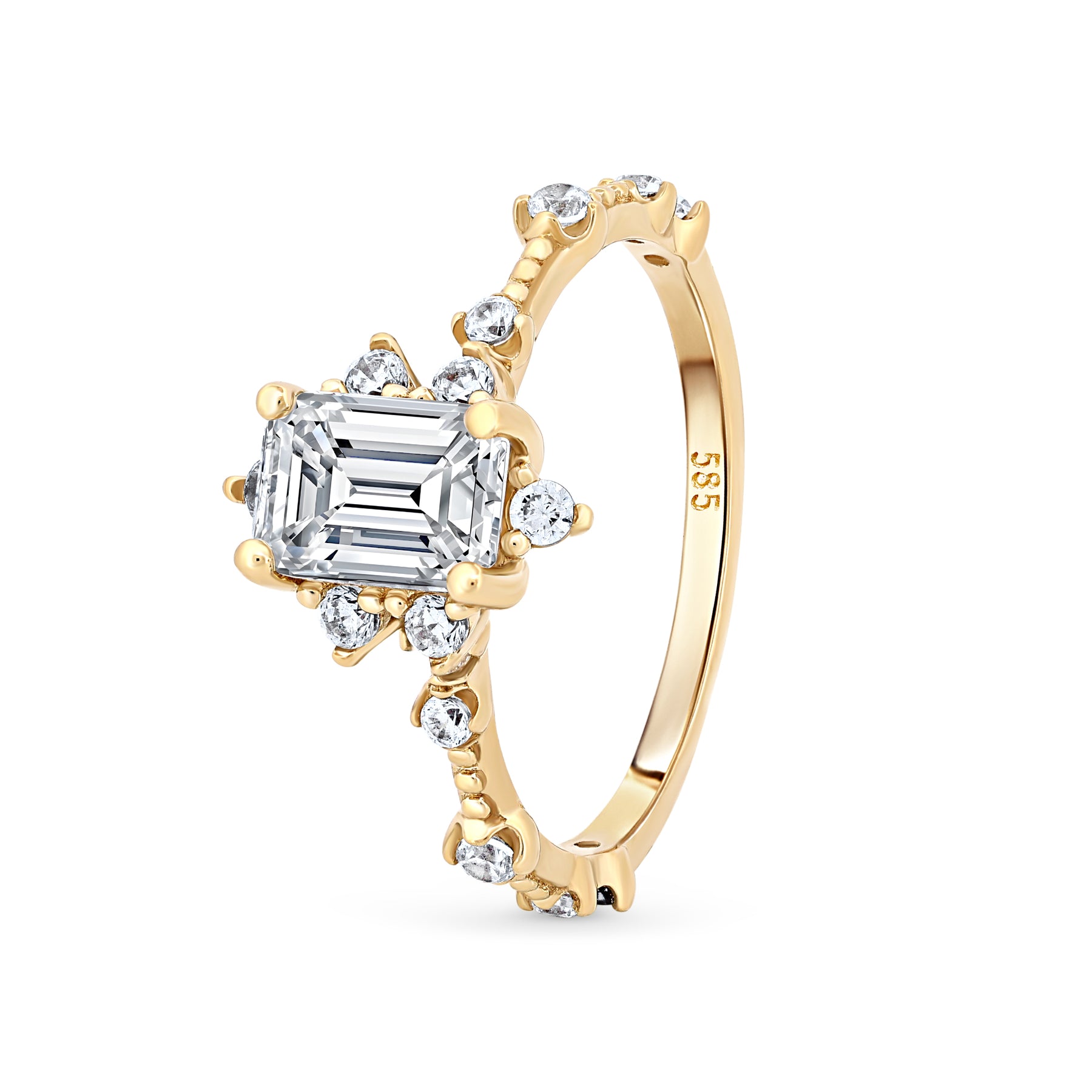 inel promisiune aur 14k cu zirconiu cadou elegant pentru femei inel logodna