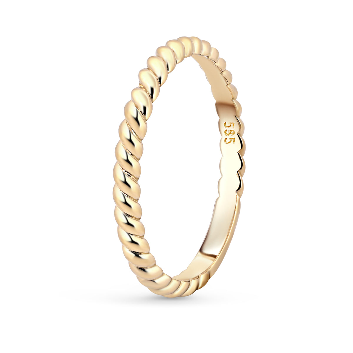 inel aur 14k design elegant twist rasucire fina simbol al elegantei atemporale bijuterie rafinata cadou femei