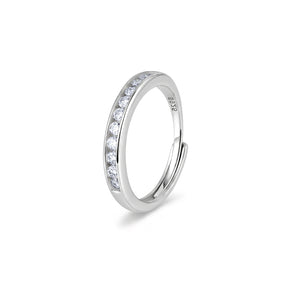 Inel Monaco Stardust din argint 925 placat cu rodiu, decorat cu pietre moissanit de 0,03 ct. Bijuterie elegantă și sofisticată semnată MAISON Stéphanie