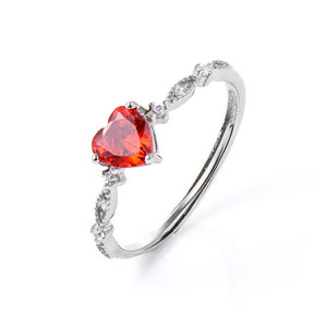 inel cu inima si piatra rosie Maison la Stephanie viral tik tok