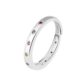 Inel reglabil Poeme Pastel din argint 925 sau argint placat cu aur, cu pietre pastel – Maison La Stephanie