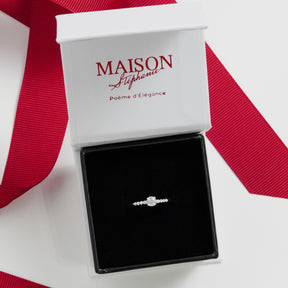 Inel Queen din argint 925 cu zirconia crystal – bijuterie elegantă, clasică, ideală ca inel de logodnă. Maison La Stéphanie.