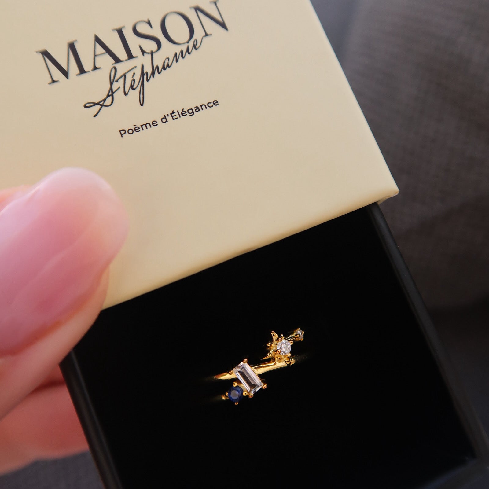 Inel Royal Glimpse din argint 925 placat cu aur, design rafinat cu zirconii stralucitoare – Maison La Stephanie