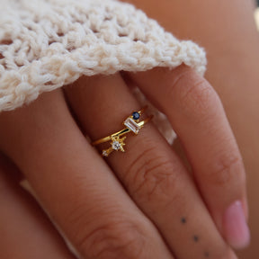 Inel Royal Glimpse din argint 925 placat cu aur, design rafinat cu zirconii stralucitoare – Maison La Stephanie