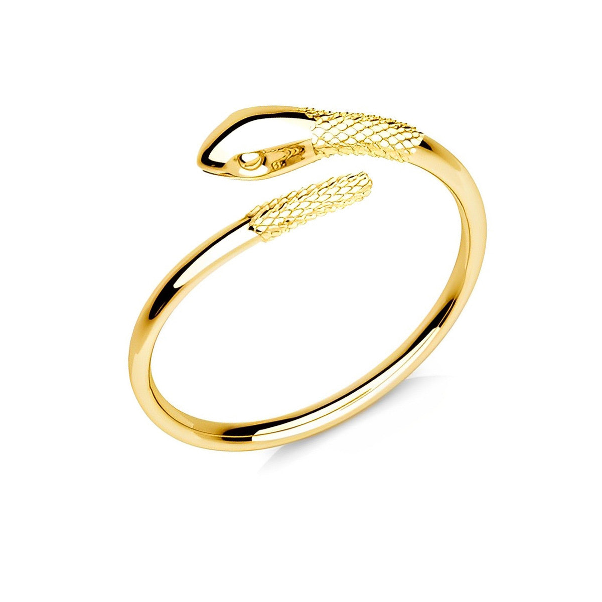 Inel sarpe, argint 925 placat cu aur  Maison la Stephanie   