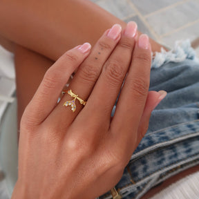 Inel La Mer Secrète din argint placat cu aur  Maison La Stéphanie, bijuterie de vara