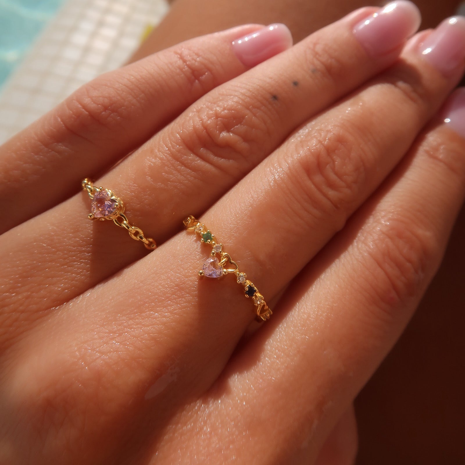 Candy Heart Ring, gold-plated silver